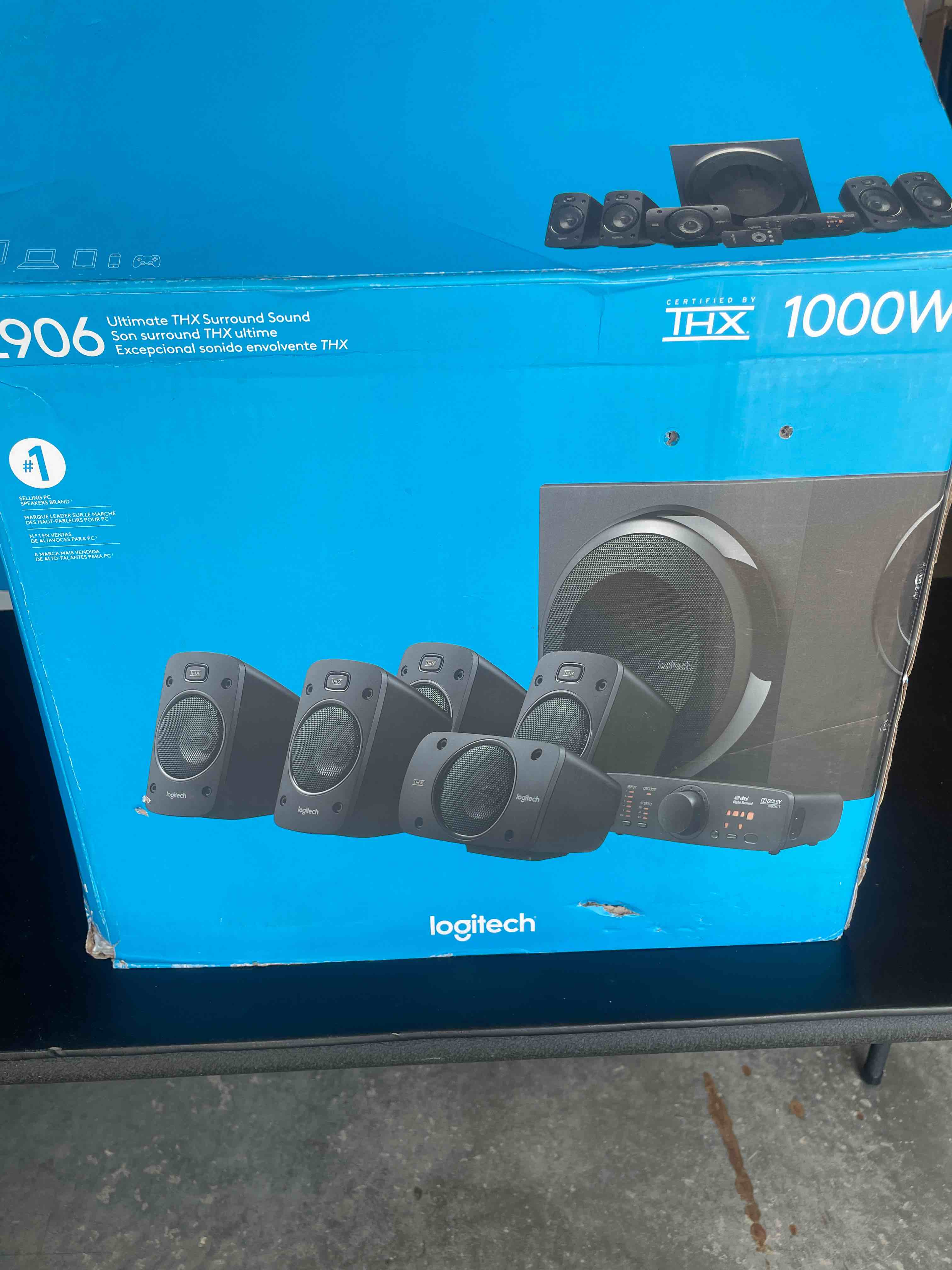 Condition photo showing Good Condition for logitech z906 5.1 surround sound speaker system - thx, dolby digital and dts digital certified - black
