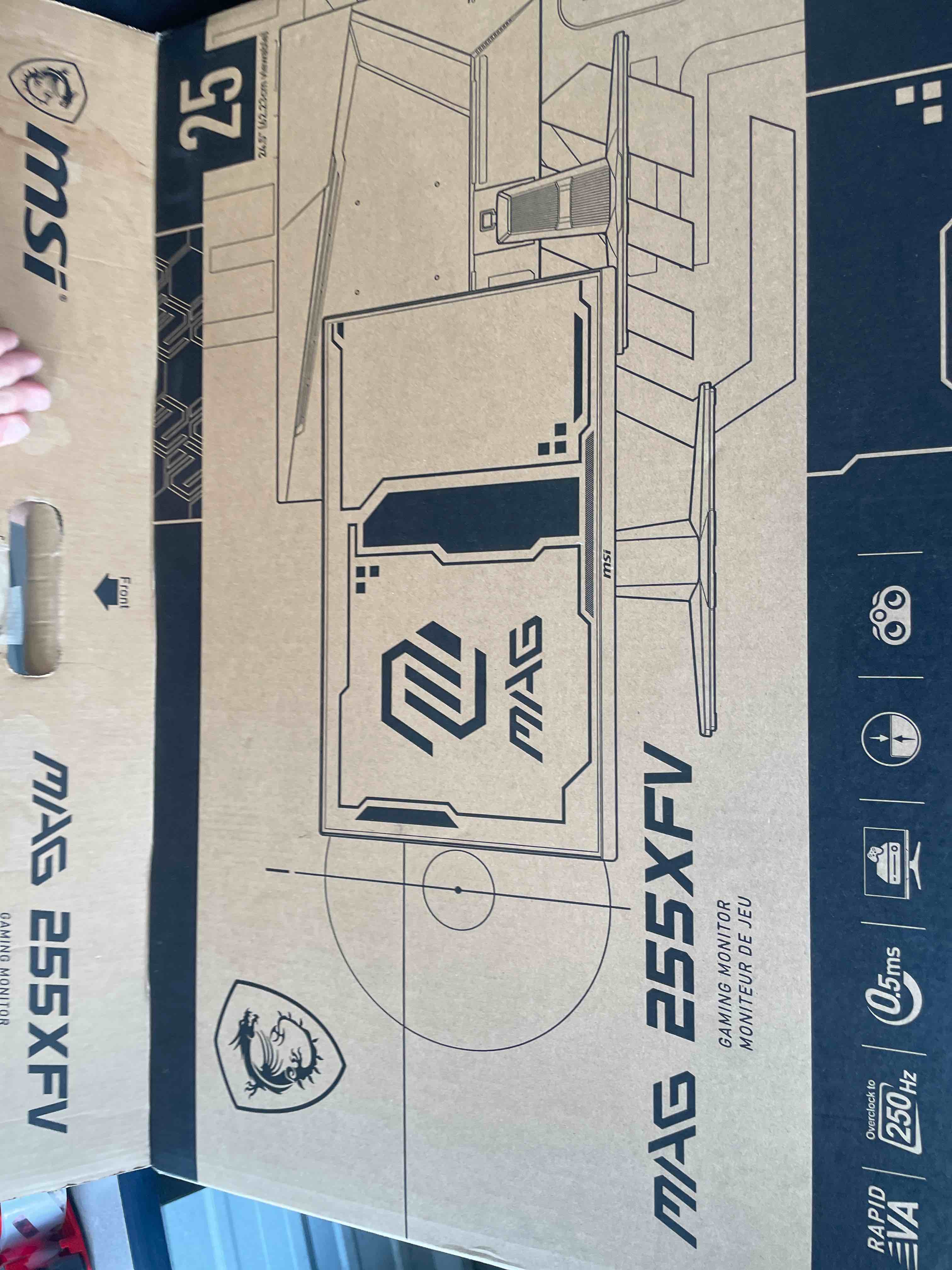 Condition photo showing Good Condition for msi mag 255xfv 25-inch gaming monitor, 1920 x 1080 (fhd), 0.5ms response time, 250hz, hdmi, dp port, tilt adjustable, black