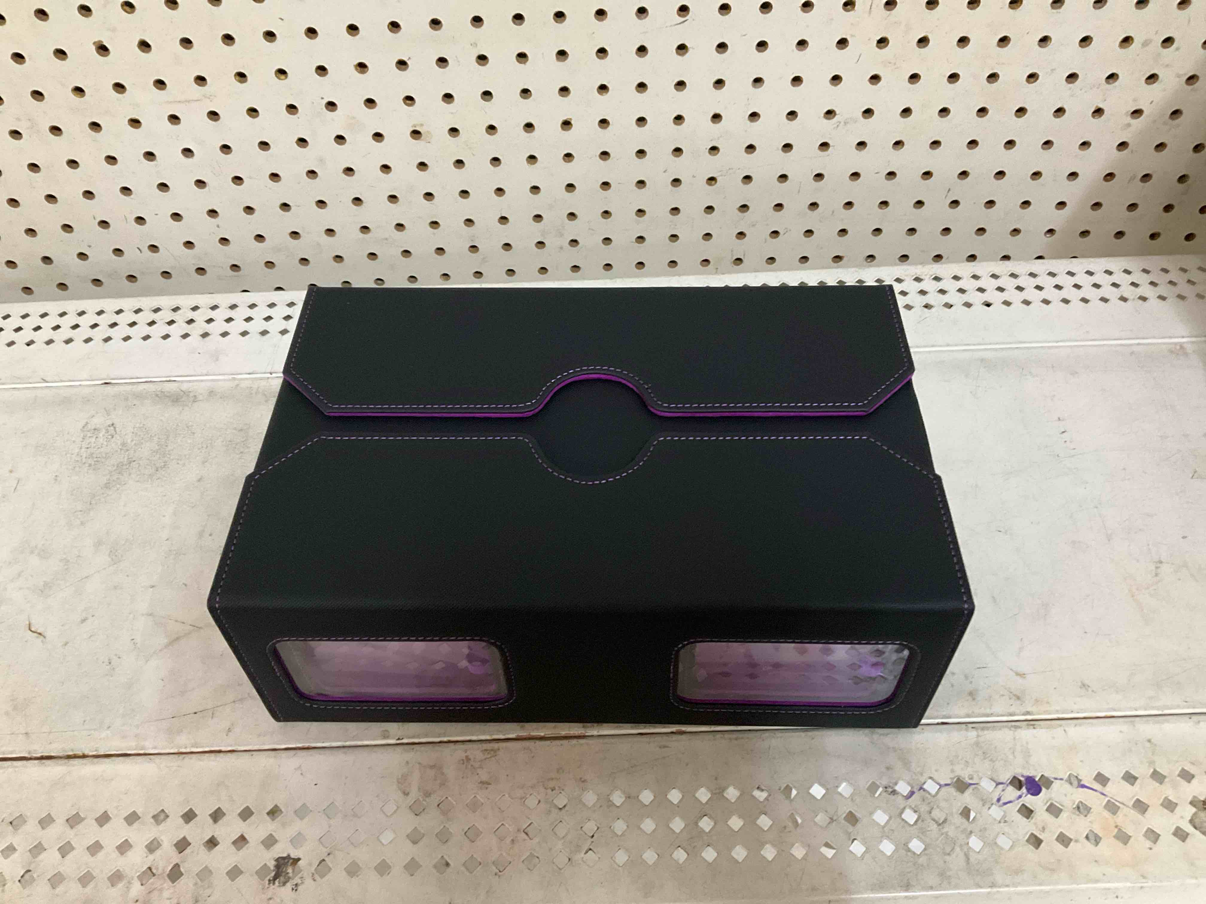 Commander Deck Box for MTG, 4-Deck Modular Card Case with Dice Tray Holds 400+ Double-sleeved Cards,