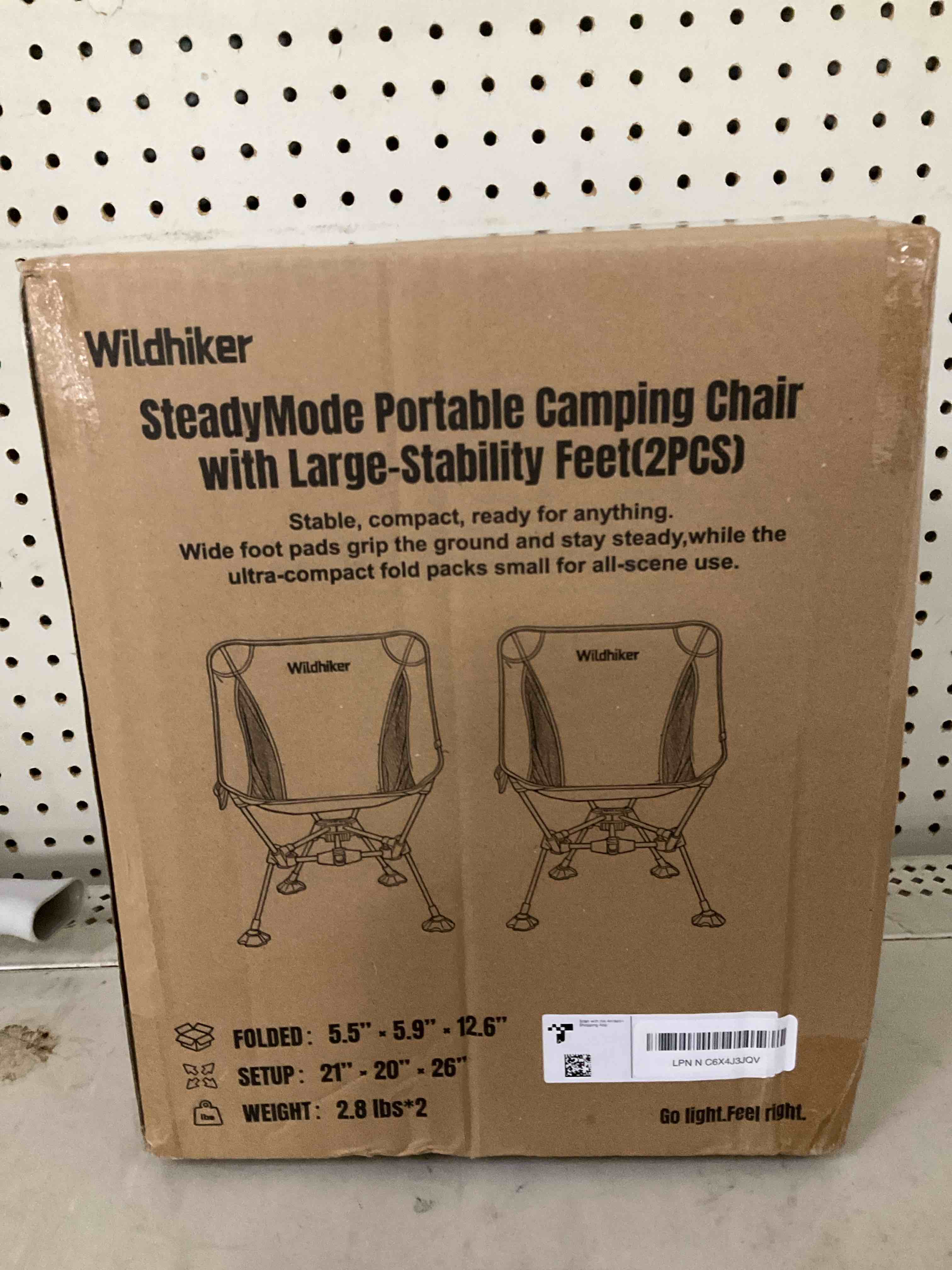 Wildhiker Ultralight Backpacking Chair – Compact Camping Chairs for Adults with Pouch, Weighs 2.8 lb