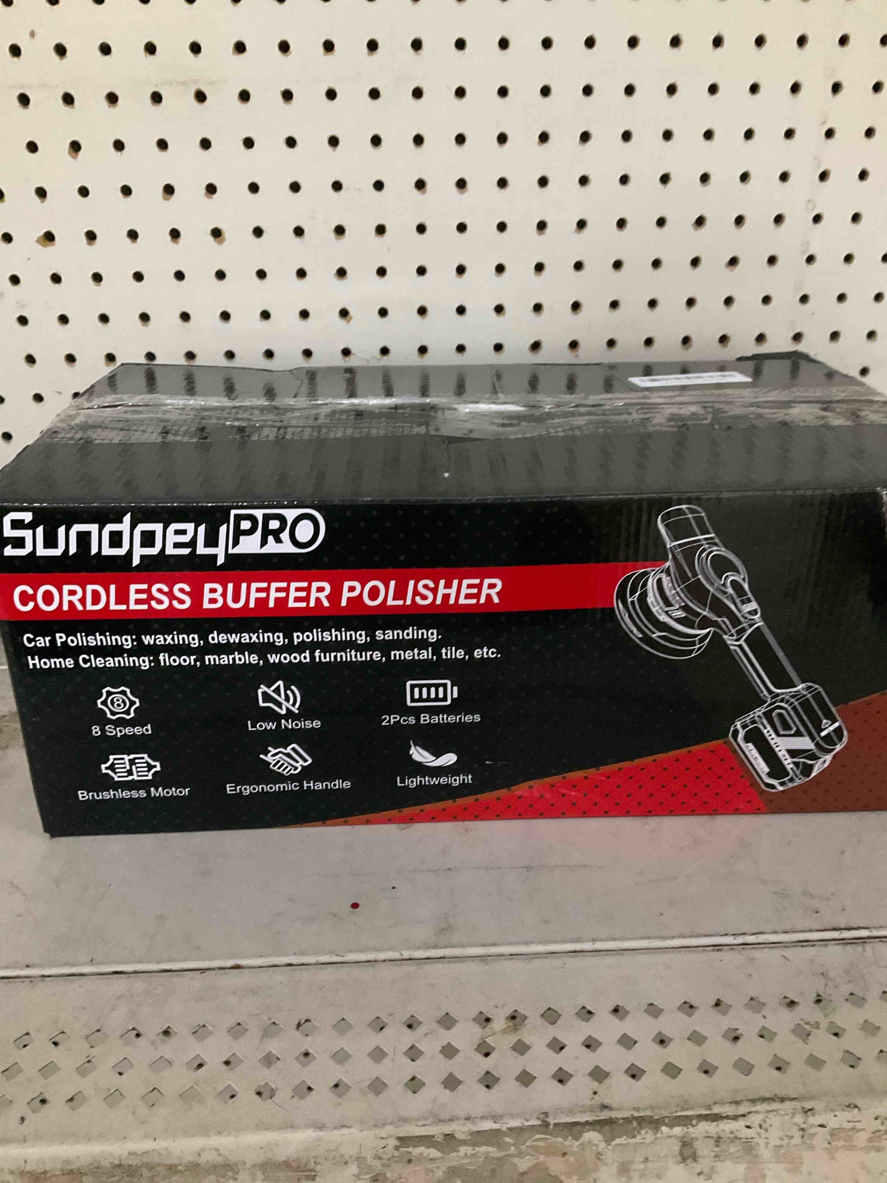 Brushless Cordless Car Buffer Polisher - SundpeyPRO 6 Inch Random Orbital Polisher with 8000RPM & 8