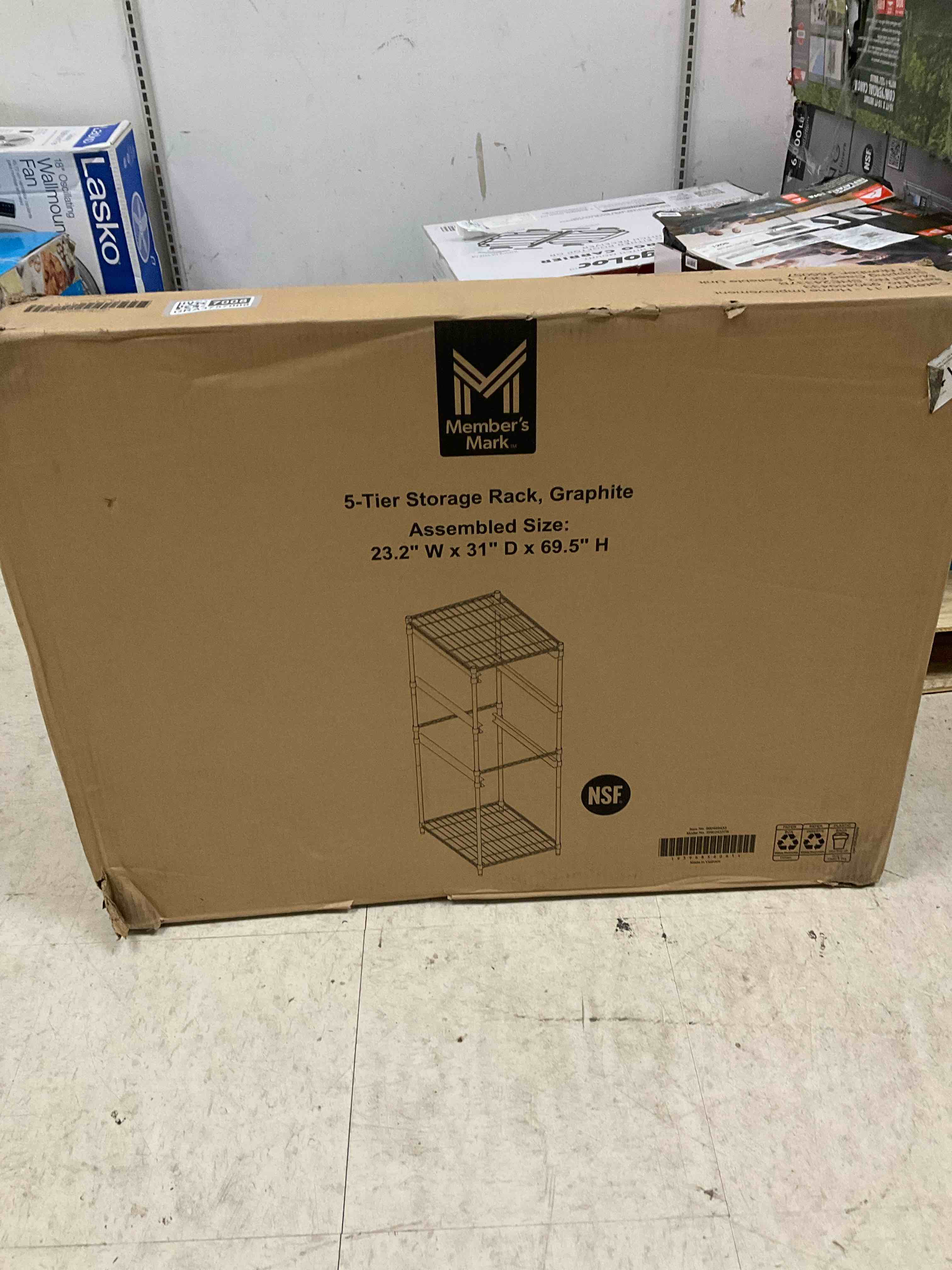 5-Tier storage rack, graphite 