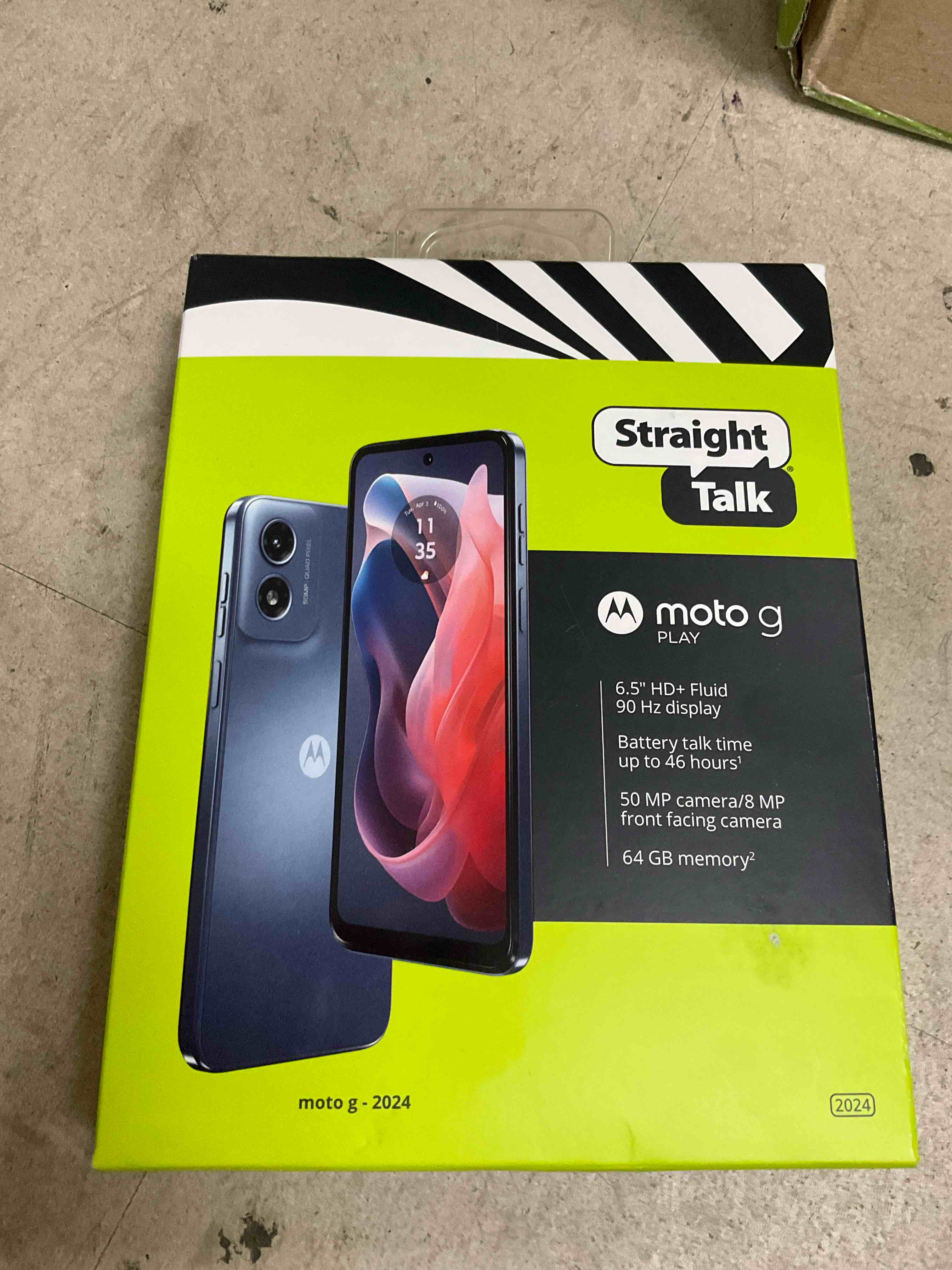 Straight talk moto G play 4G 2024,64GB, blue prepaid smartphone (locked to straight talk) 