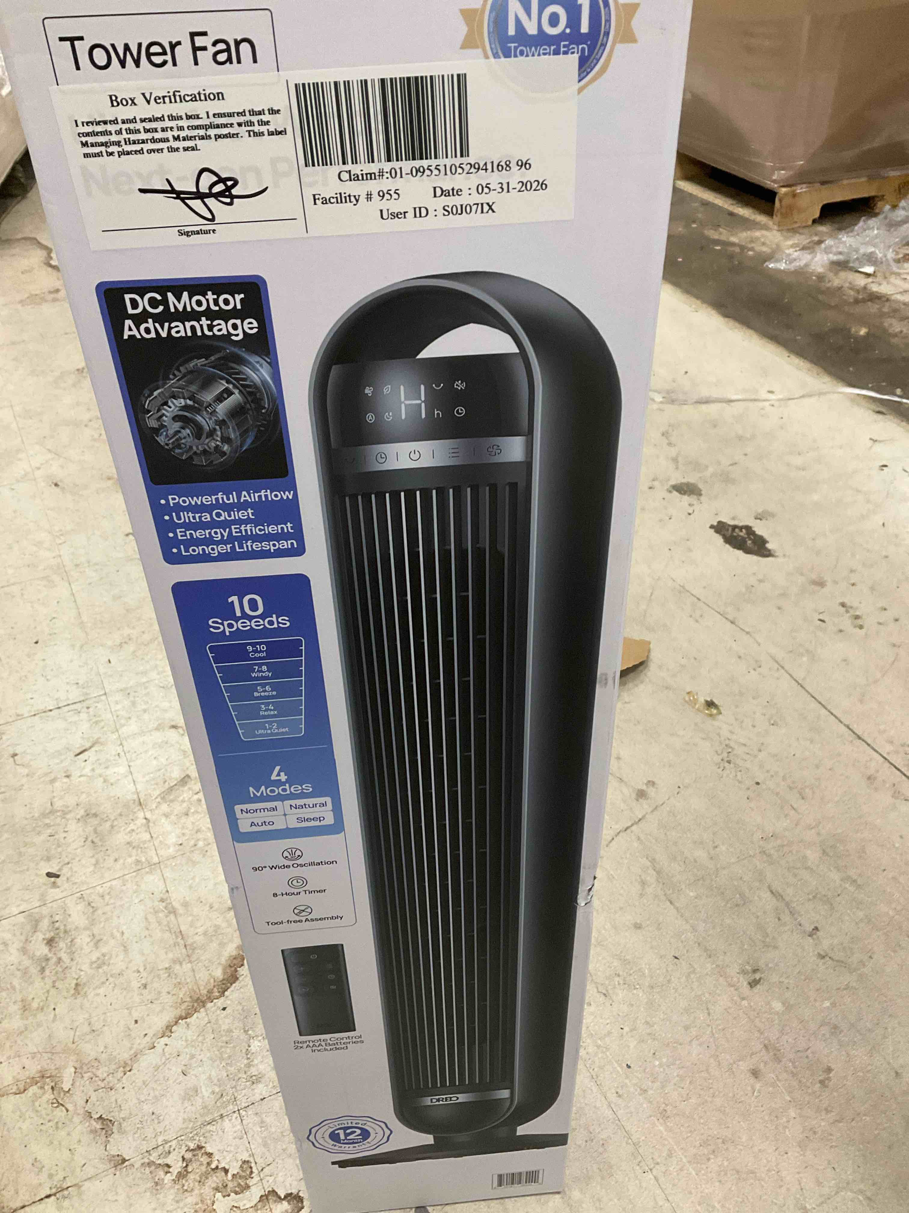 dreco tower fan 36”