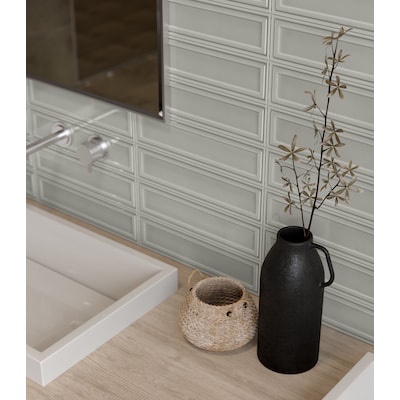 Satori Bordo Diamond 3-in x 12-in Glossy Ceramic Subway Floor and Wall Tile ( 426.4 Total square feet )