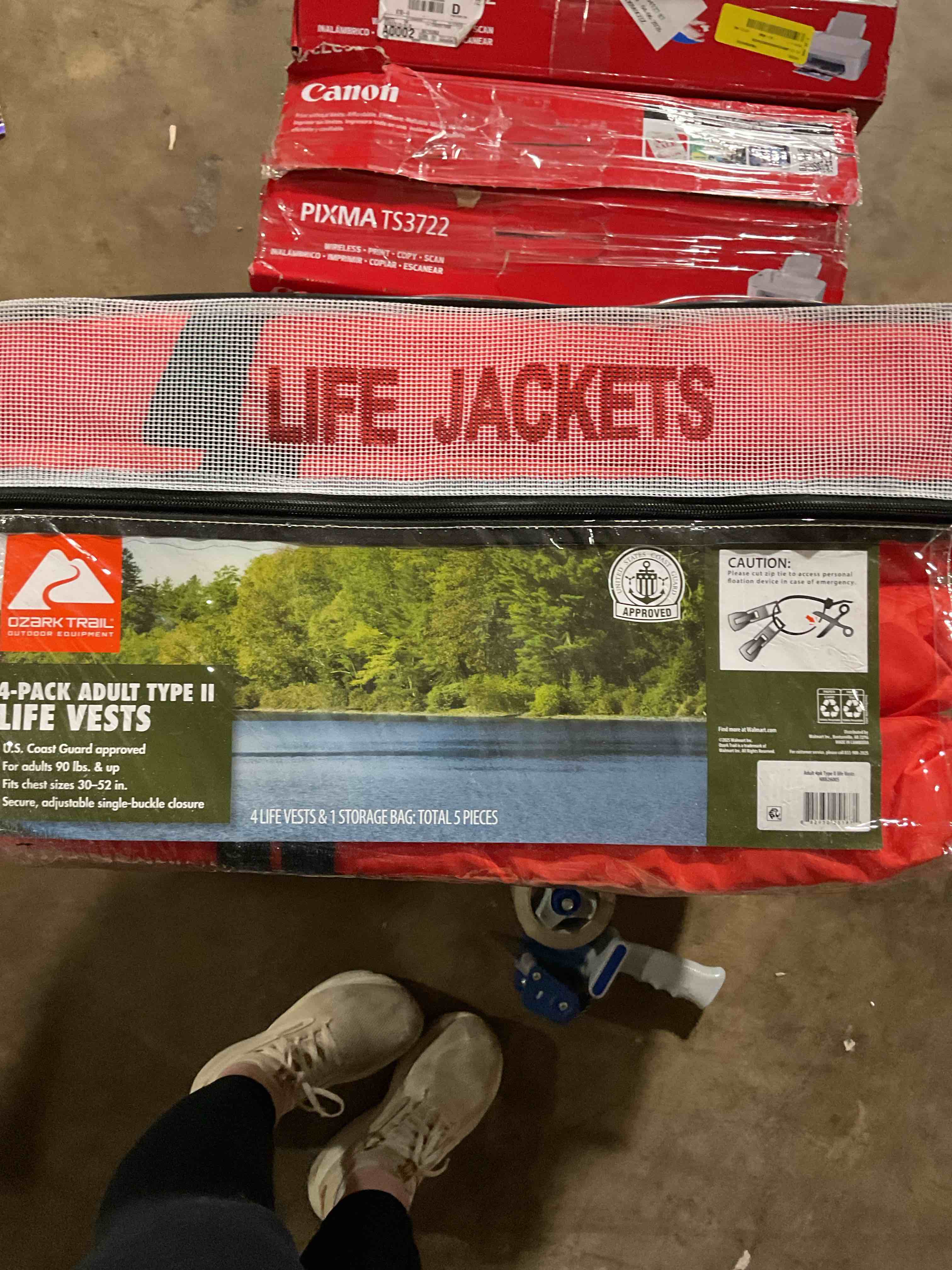 Ozark trails 4 pack adult type 2 life vest 