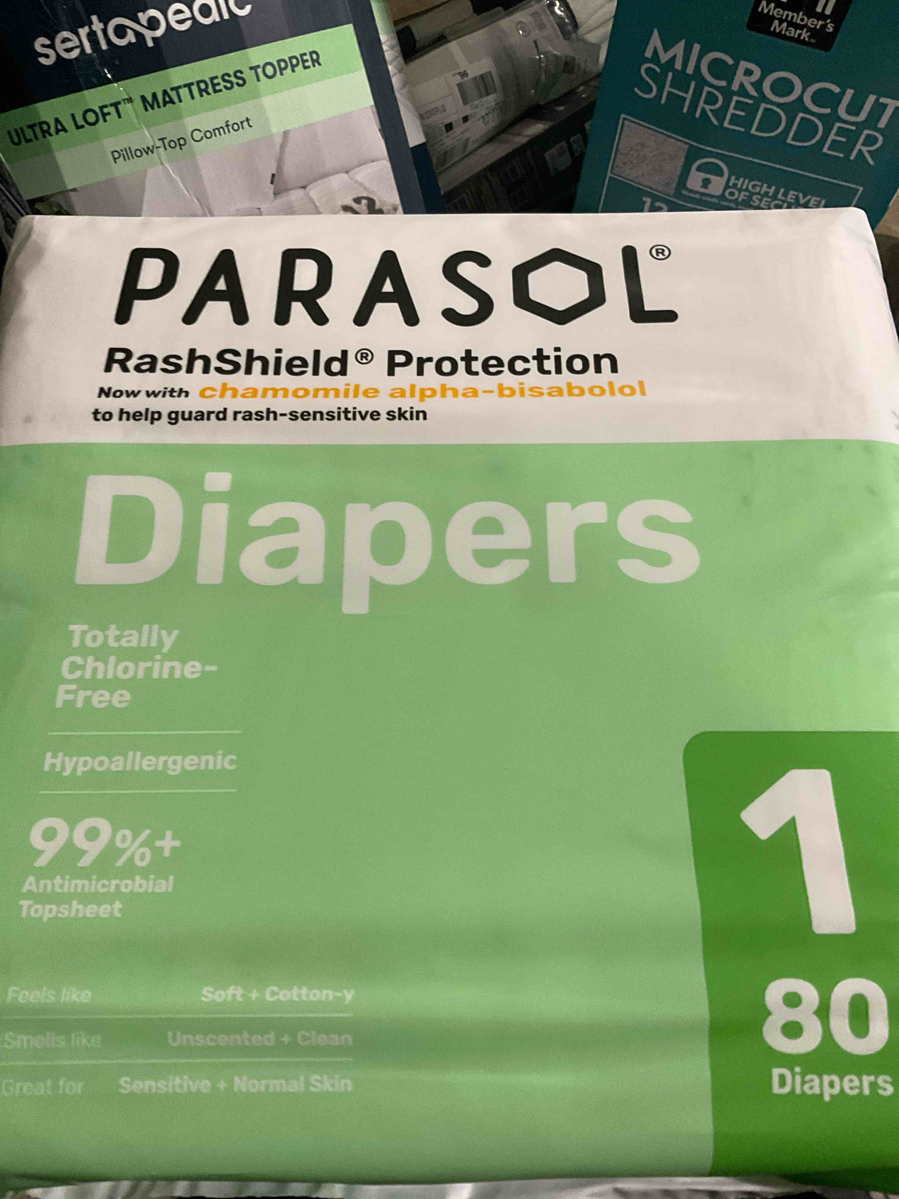 Parasol Diapers, size 1, 80 count 
