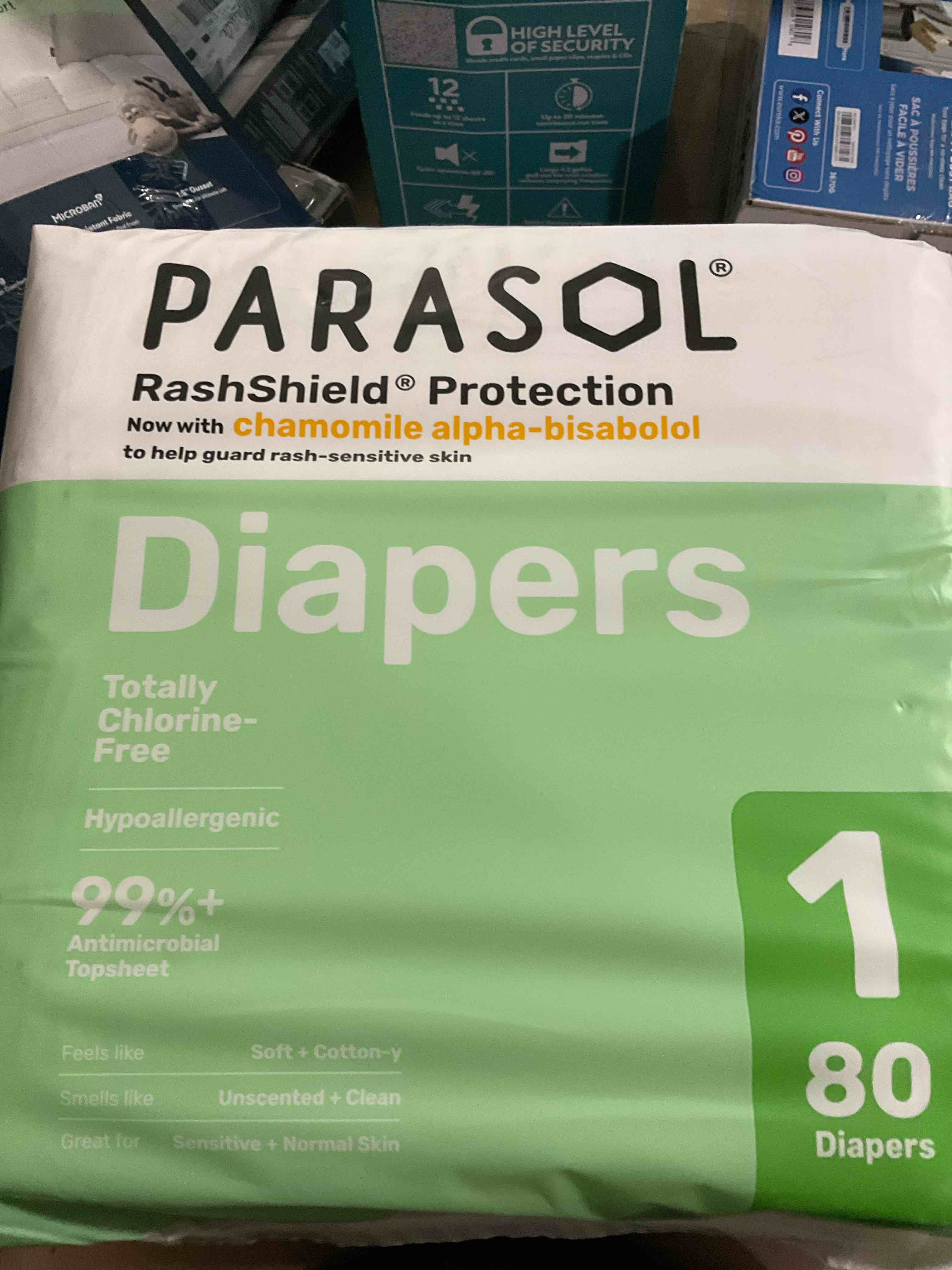 Parasol diapers, Size 1, 80 count 