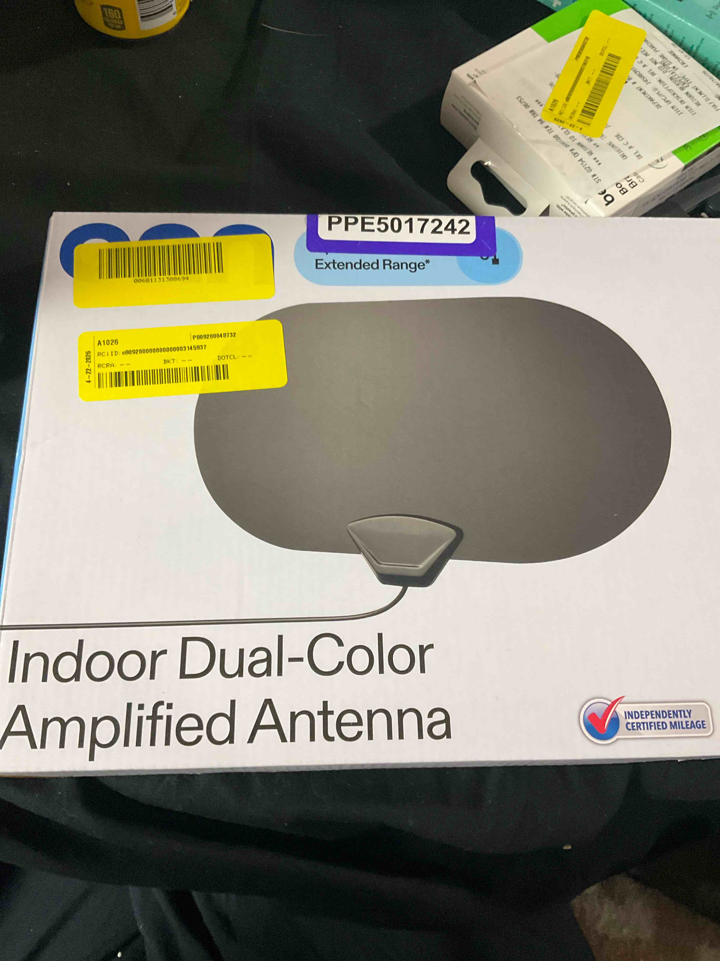 Onn indoor dual color amplified antenna 