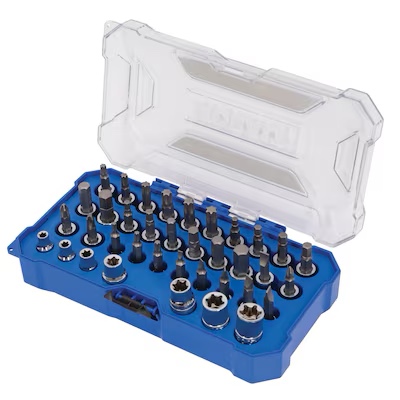 !!Missing T47 Bit!!   Kobalt 37 -Piece 1/4-in 3/8-in Drive Set Flathead/Hex/Phillips/Torx Bit Driver Socket Set