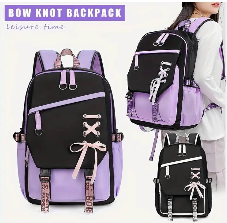 stylish back knot women’s backpack.