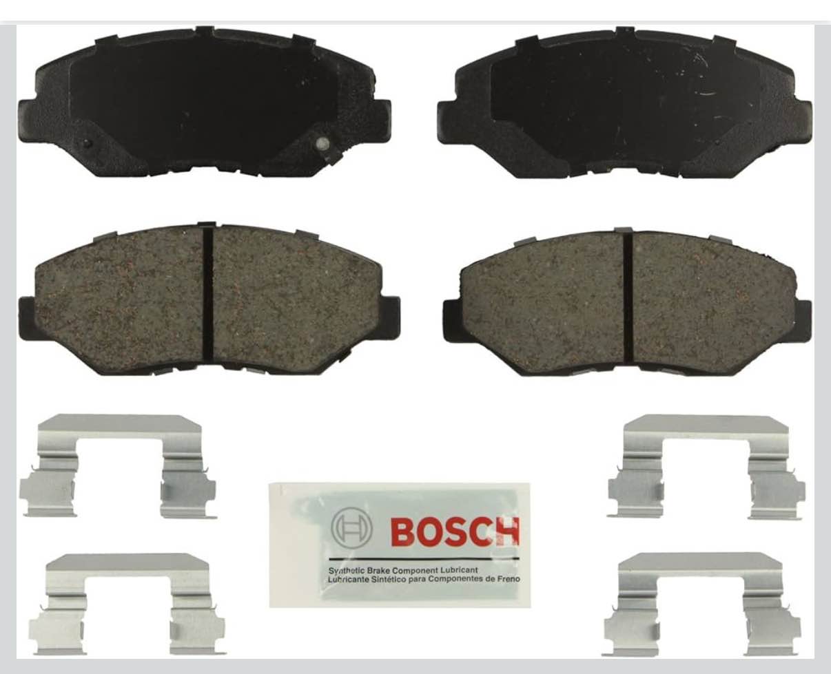 BOSCH BE943H Blue Ceramic Disc Brake Pad Set with Hardware - Compatible with Select Honda Pilot; FRONT
