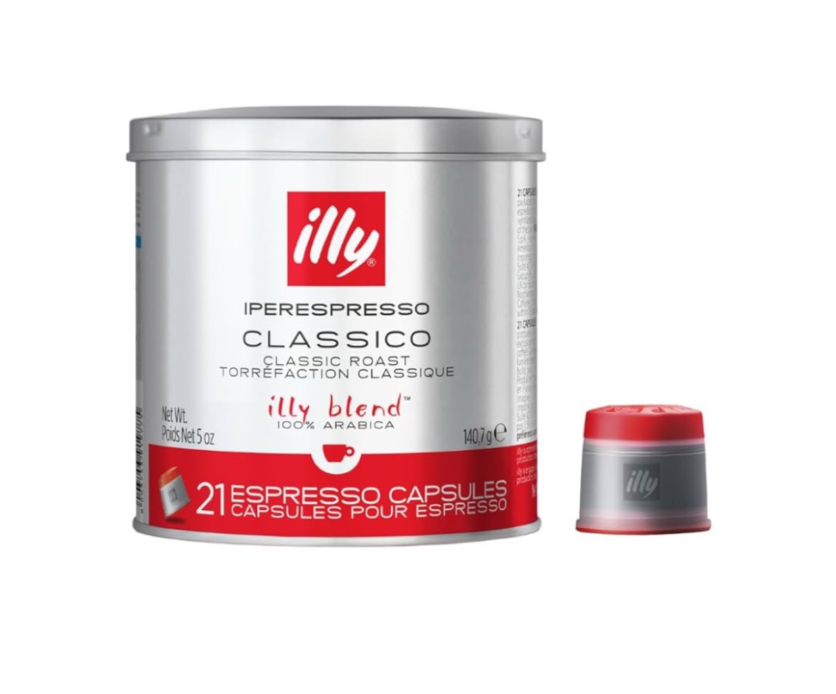 illy Coffee iperEspresso Capsules - Single-Serve Coffee Capsules & Pods - Single Origin Coffee Pods – Classico Medium Roast with Notes of Caramel - For iperEspresso Capsule Machines – 21 Count