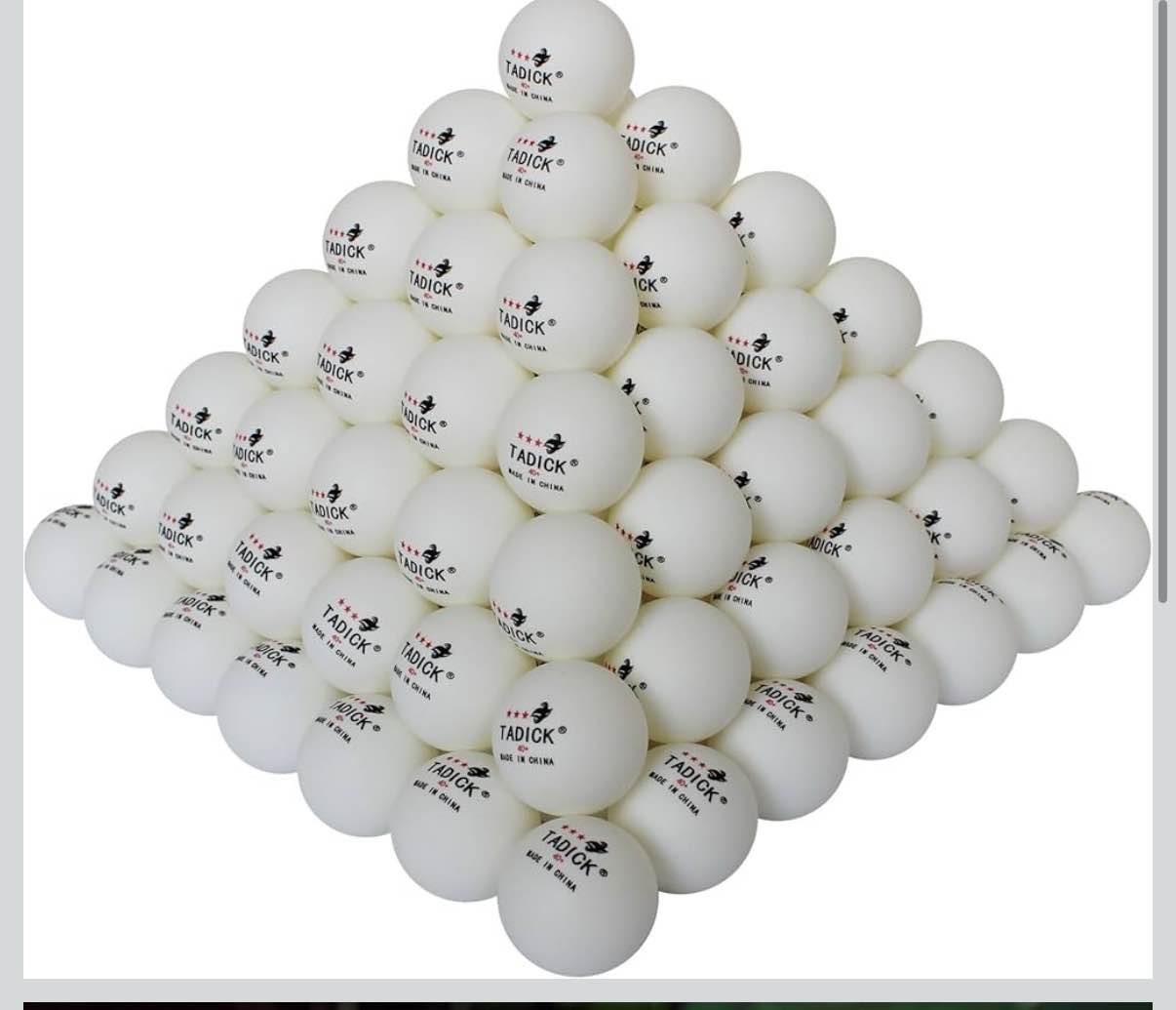 140 Pack Practice Ping Pong Balls, 3-Star Training Table Tennis Balls, Bulk Pong Balls