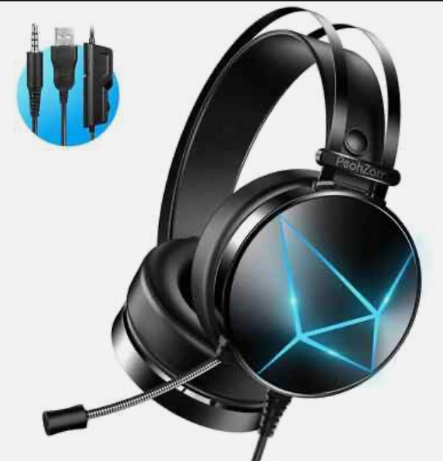 PeohZarr Wired Gaming Headset, Noise Cancelling Microphone, 3.5mm Audio Jack, 7.1 Surround