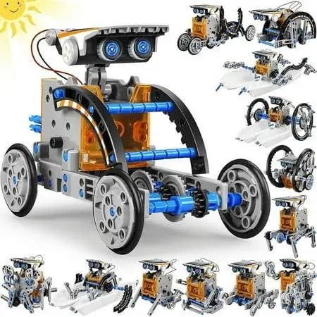 15 in 1 Solar Robot Kit, Building Robots for Kids 8-12 Year Olds Boys Girls Gifts, 190 Pcs STEM Education Science Toys Robotics Kits