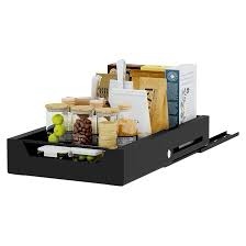 21"Deep 2Pack Expandable Pull Out Cabinet Organizers,Adjustable Width 12.6-20.5"No-Drilling,Upgrade 3 Slide Rails Slide Out Drawers