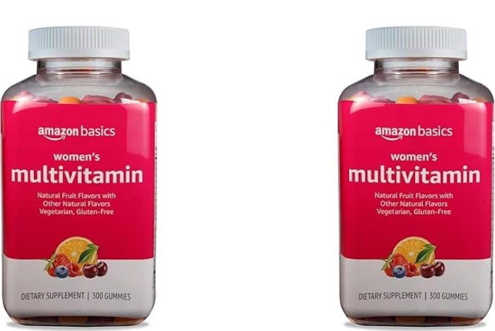 2 Pack Amazon Basics Womens Multivitamin, 300 Gummies (150 Servings) (Previously Solimo)