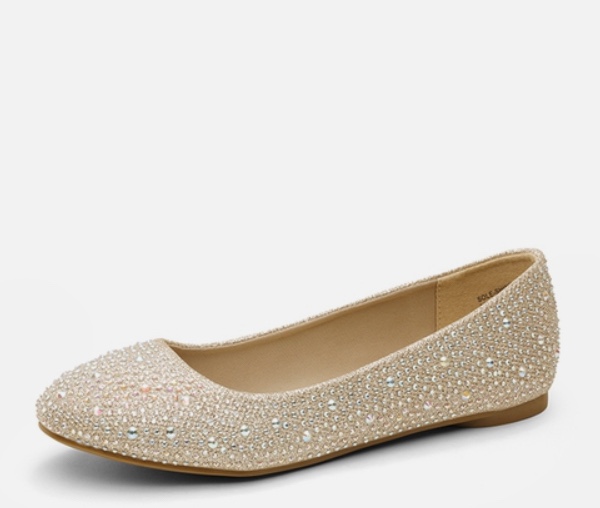 Dream Pairs Ballet Rhinestone Sparkly Flats Shoes Size 9