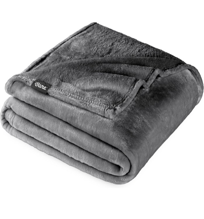 Bare Home Fleece Blanket - king 120x120 - Ultra-Soft Lightweight for Bed, Sofa, and Couch - Luxury Microplush - Cozy Warm Blanket