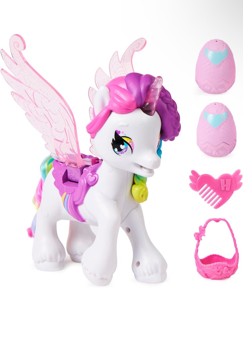 Hatchimals CollEGGtibles, Hatchicorn Unicorn Toy with Flapping Wings, Over 60 Lights & Sounds, 2 Exclusive Babies, Kids Toys for Girls Ages 5 and up