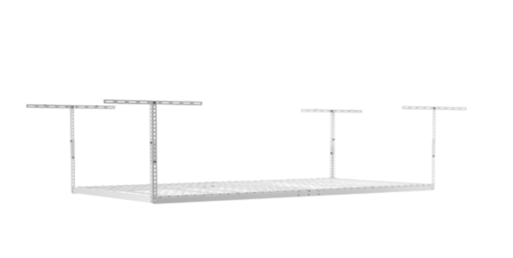 Eagle Industrial Group White Metal Overhead Garage Storage Rack 4'x8', White