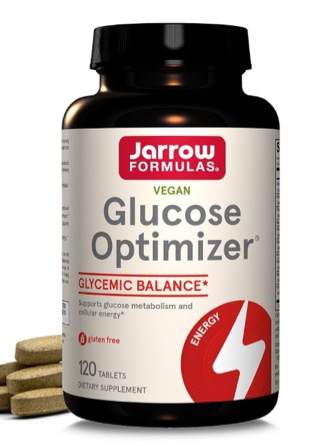 Jarrow Formulas Glucose Optimizer  Supports Healthy Glucose Levels and Antioxidant Status  120 Easy-Solv Tabs