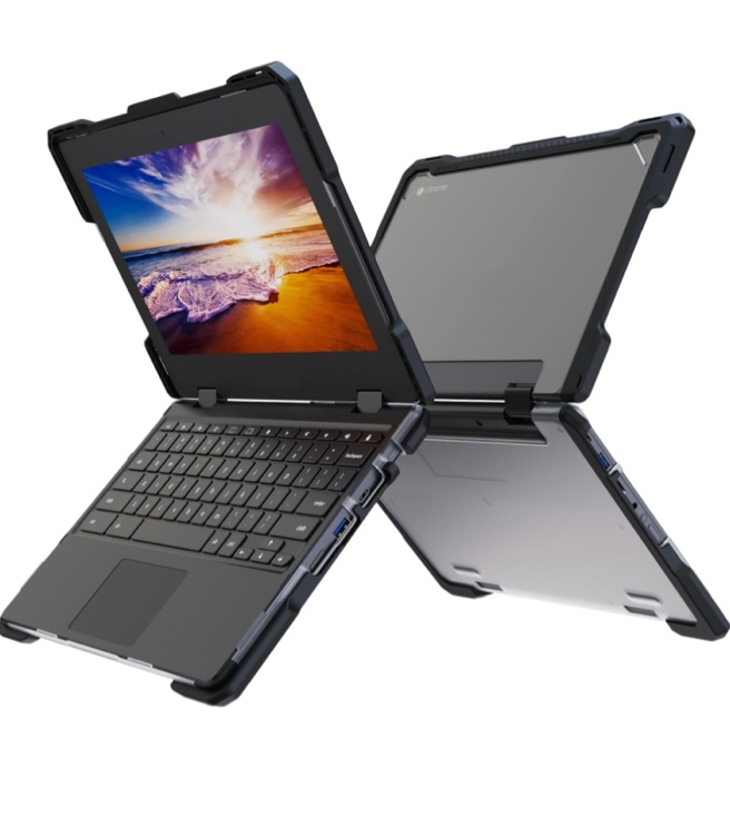 Rugged Hard Shell Case for Acer Chromebook 511 C736, Student-Proof K-12 Protective Clear Cover (1-Pack)