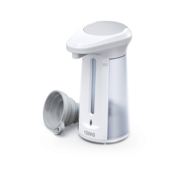 TOPPIN Automatic Soap Dispenser Touchless, Hand Free Soap Dispenser Sanitizer Liquid Soap Dispenser for Bathroom Kitchen Battery Operated Electric 11oz/330ml