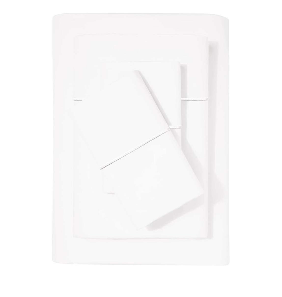 furry siesta pet friendly 500 thread count cotton rich tri-blend sheet set, white, king, 4 piece set