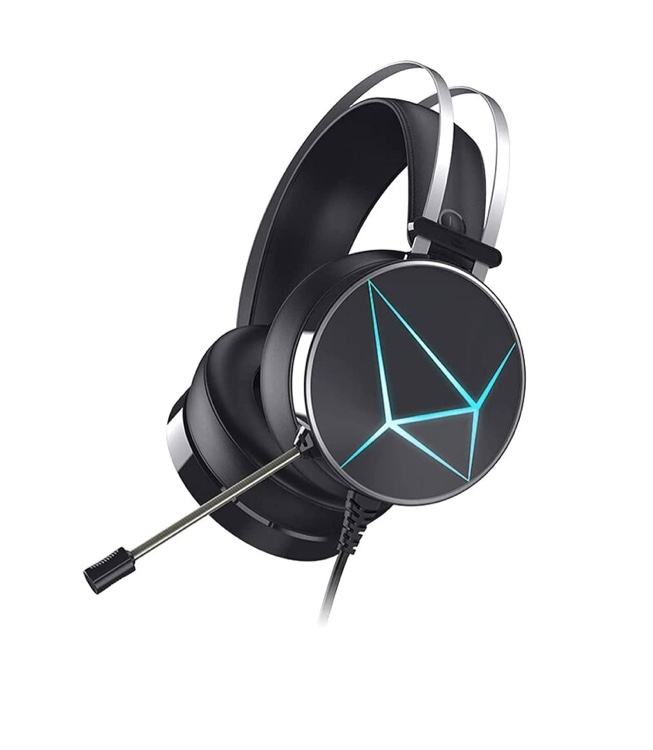 Head-Mounted Gaming Headset with Noise Cancelling Microphone?Memory Foam Ear Pads PC Surround Sound Headphones?RGB Light/Bass Surround/Ergonomic Design