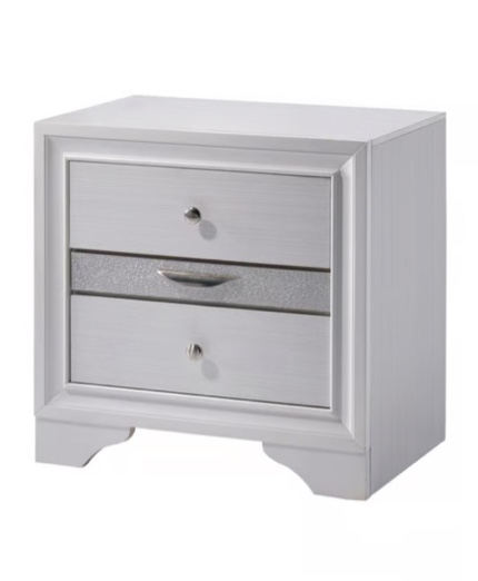 United Furniture Modern 2 Drawer Nightstand. Item differs slightly from stock photo. 29in wide and 28in Height