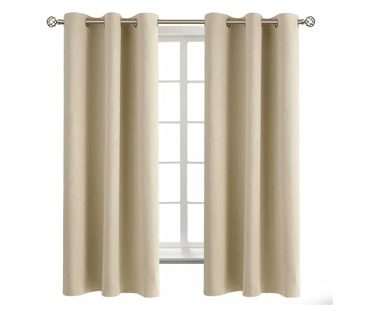 BGment Beige Room Darkening Curtains 63 Inches Long 2 Panels Set, Sunlight Blocking Thermal Insulated Grommet Window Treatment Drapes for Bedroom, Each Panel 42 x 63 Inch