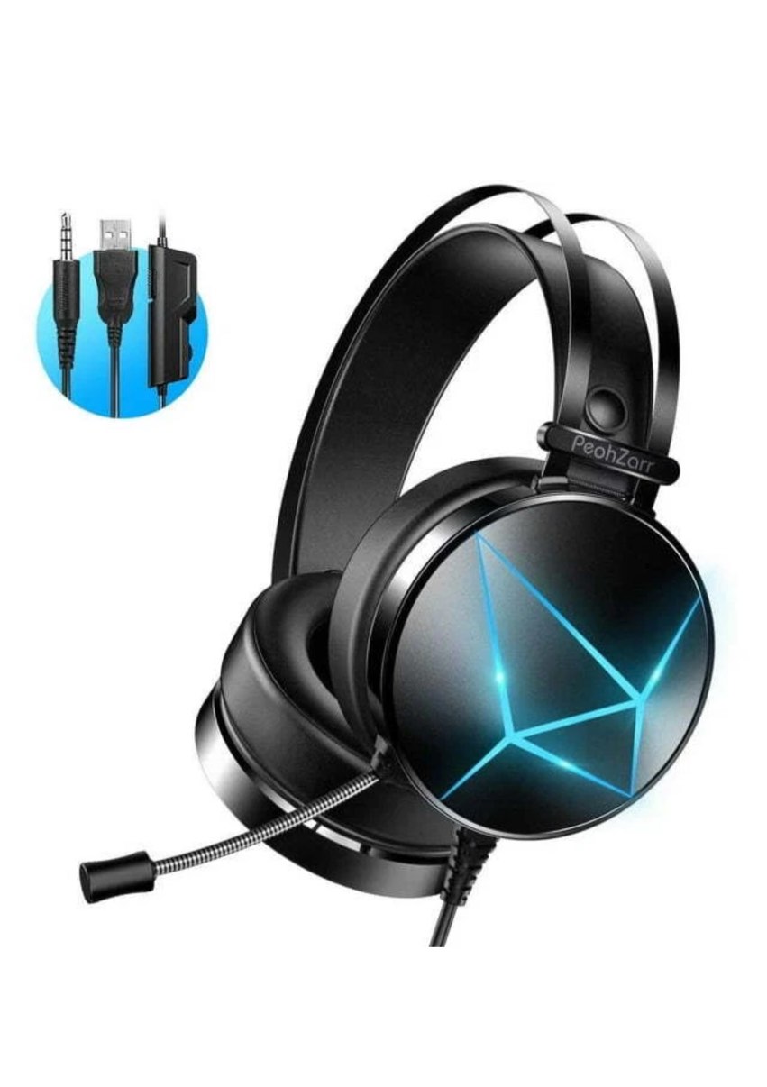 peohzarr wired gaming headset, noise cancelling microphone, 3.5mm audio jack