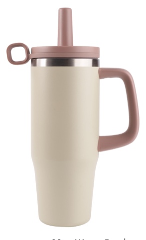 32oz Tumbler, Insulated Stainless Steel Water Bottle with Straw, Cover Cap, Leak Proof Travel Tumbler with Handle