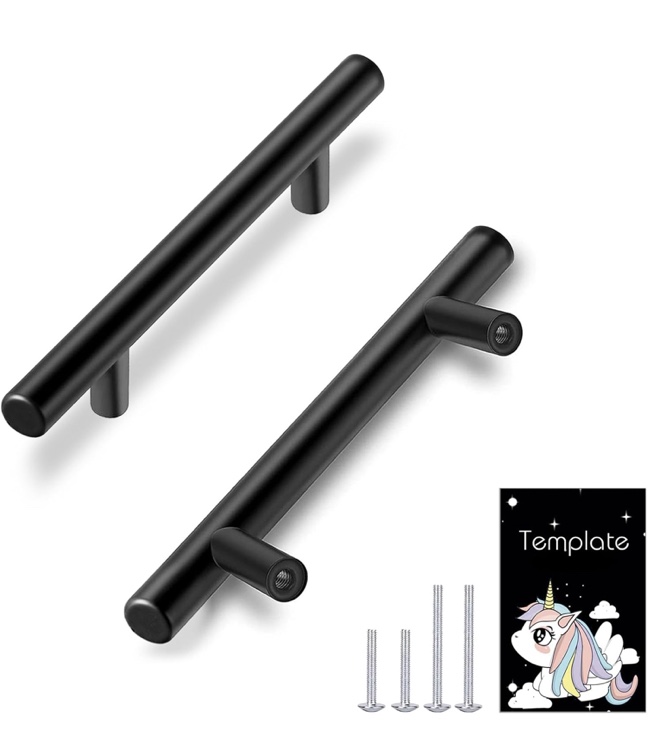 60 Pack | 3 Inch Center to Center Matte Black Cabinet Pulls Kitchen Cabinet Handles,Made of Stainless Steel,Ideal for Cabinet,Drawer,Cupboard and Wardrobe.