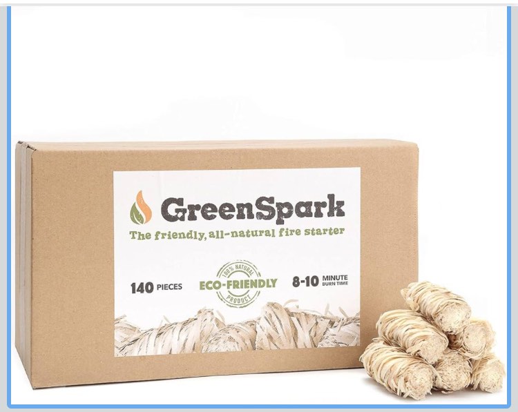 10lbs GreenSpark 100% Natural Firestarter, Fast Lighting, Long Burn, Waterproof, Safe for Indoor/Outdoor Use