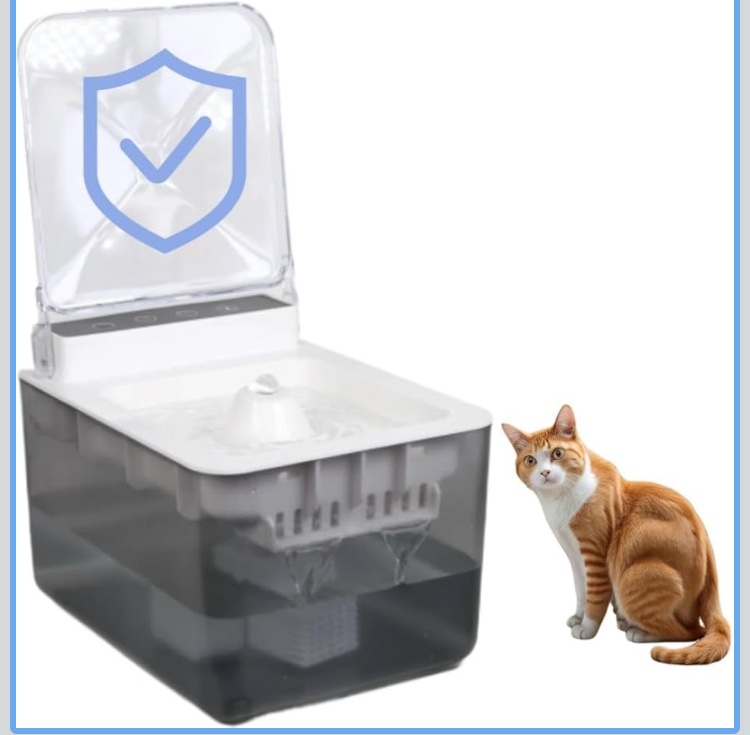 Automatic Cat Water Fountain Cordless:3L/102oz Cat Dispenser for Drinking-Pet Water Fountain Indoor-Pet Feeding & Water Supplies with Motion Sensor, Ultra Quiet Pump, BPA-Free, Black