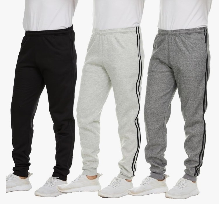 Size XL Essential Elements 3 Pack: Mens Tech Fleece Ultra-Soft Warm Jogger Athletic Sweatpants with Pockets