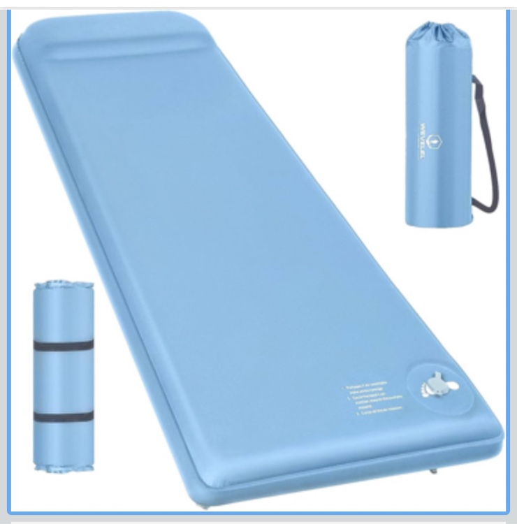 Memory Sleeping Pad, 3.1" Ultra-Thick Foam Sleeping Mats for Camping, Easy Inflate&Deflate,9.5 R-Value Insulated Camping Mattress Pad with Pillow, for Car Travel Tent