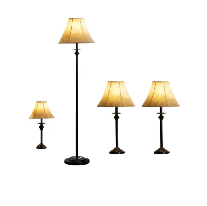 Better Homes & Gardens 4-Piece Lamp Set, Bronze Finish