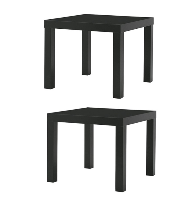 Ikea Table End Side Black (2 Pack) Lack