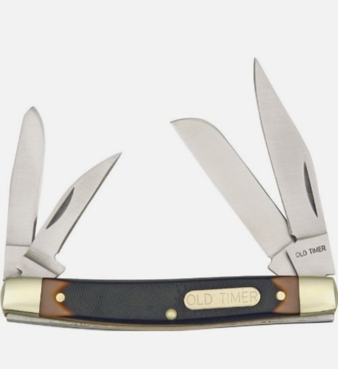 Old Timer 44OT Workmate Traditional Folding Pocket Knife with 4 High Carbon Stainless Steel Blades, 