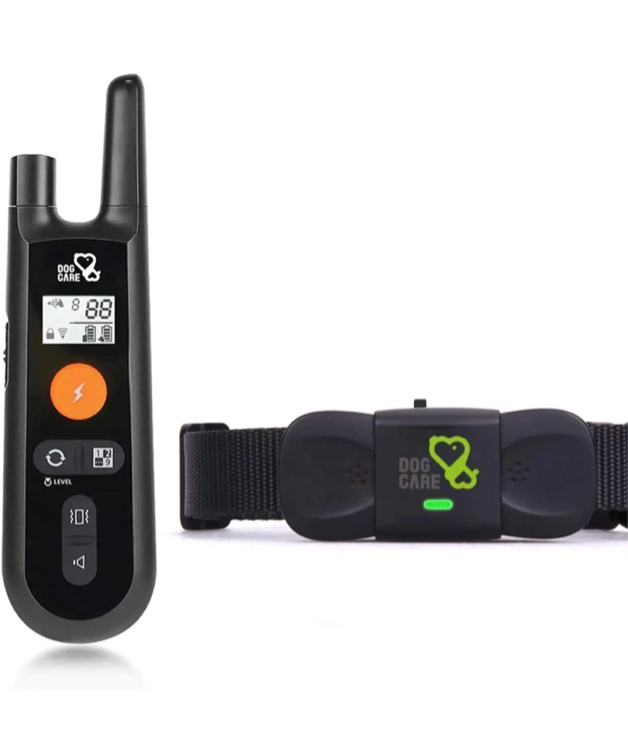 DOG CARE Dog Training Collar with Remote - Dog Shock Collar for All Dogs with 1800FT Remote, Rechargeable Dog Bark Collar with Beep/Vibration/Shock Modes, Security Lock, Rainproof