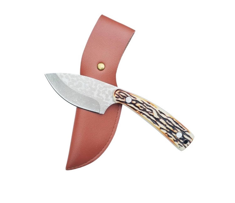 Outdoor survival fixed blade knife, camping hunting knife, jungle exploration survival knife. Knife and knife protective cover.Gifts for boyfriend and dad, silvery