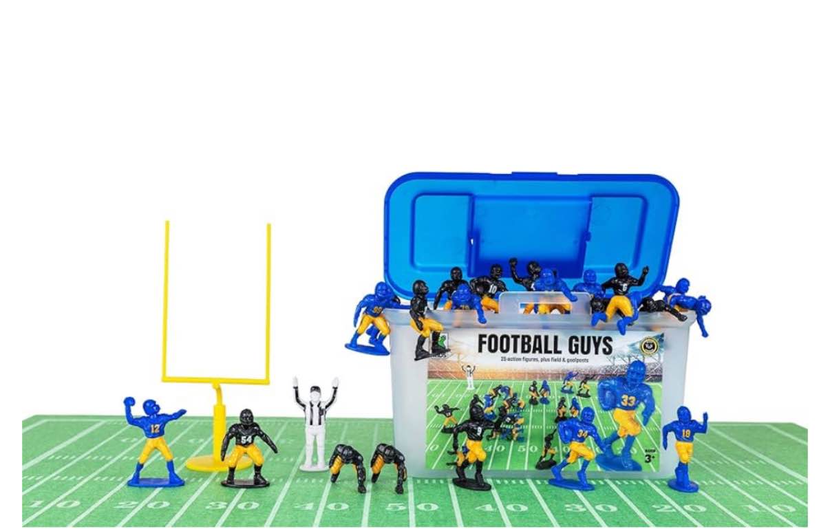 Kaskey Kids Football Guys - Blue & Yellow/Black & Gold Inspires Kids Imaginations with Endless Hours