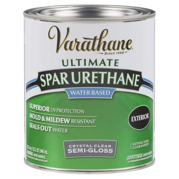 Varathane 1 qt. Clear Semi-Gloss Water-Based Outdoor Spar Urethane