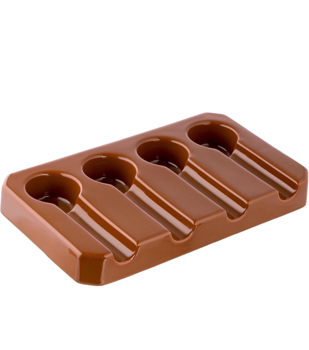  House of Ash Cuban Cigar Ashtray for Men, Vintage Accessories for Bar, Home, or Office, Large Indoor and Outdoor Tray, Heavy-Duty Decorative Brown Ceramic 