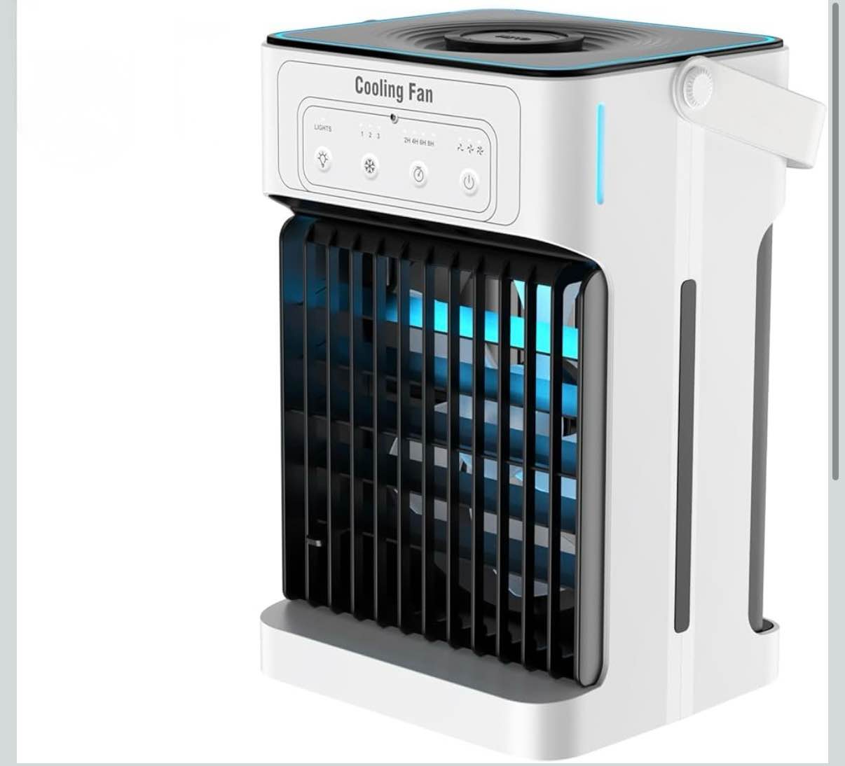 Portable Air Conditioners for Bedroom, Dual Motor Evaporative Air Cooler with 3 Speeds & 3 Mist, 7 Color Night Light Cooling Fan with 2-8H Timer, 1100ML Personal AC Unit for Office Room