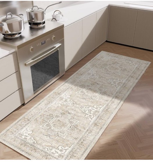 Lahome Butterfly 2ft x 7ft Beige Runner